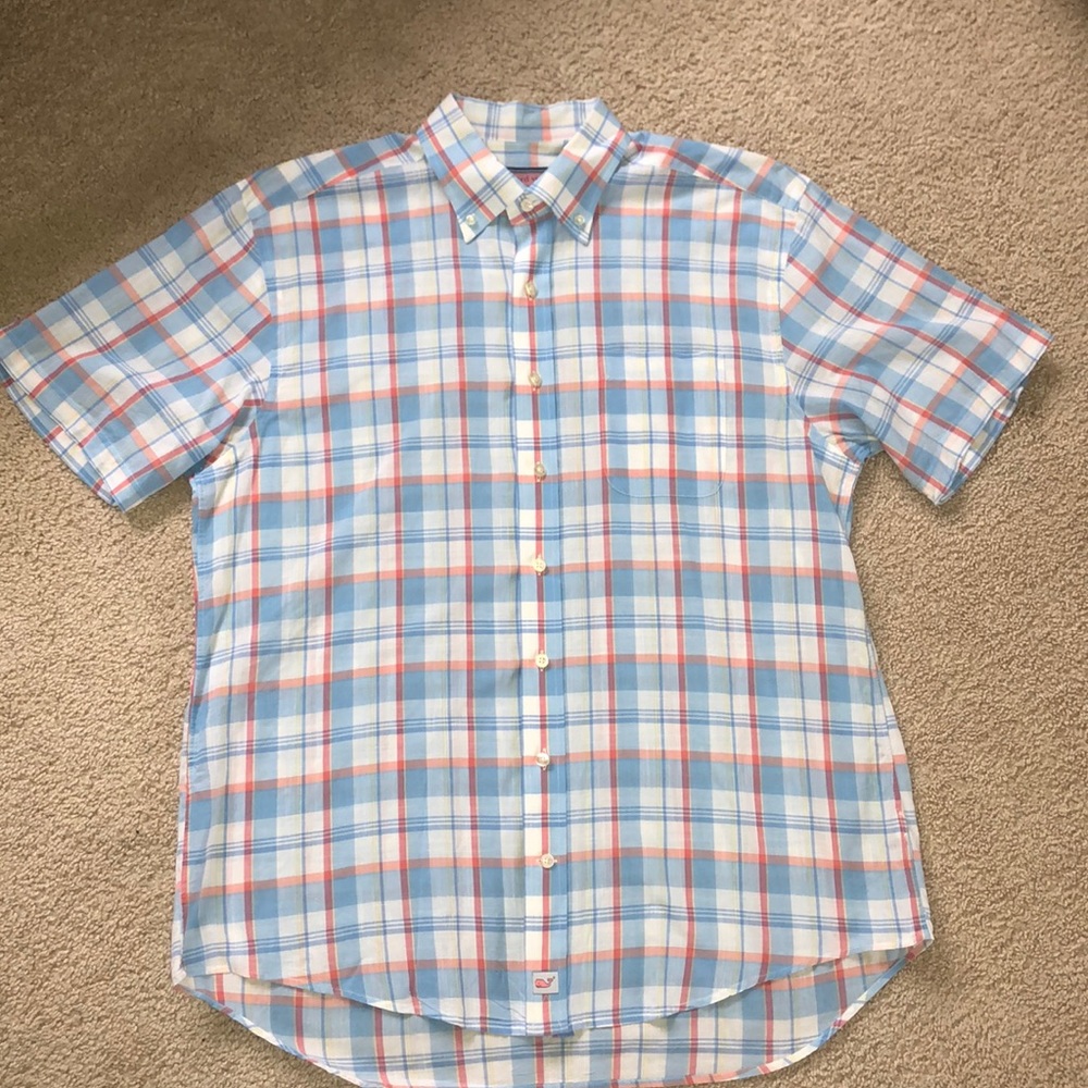 Men’s short sleeve button down dress shirt